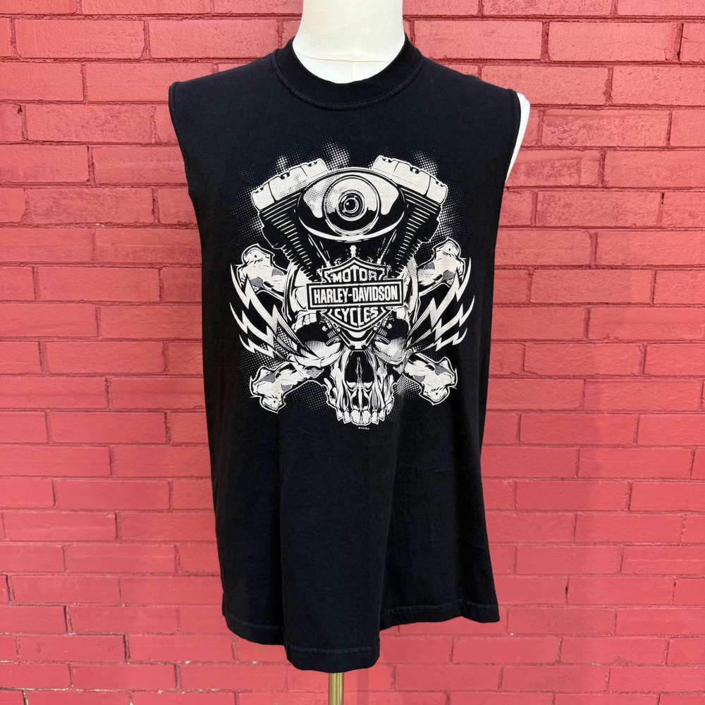 Harley Davidson Pig Trail Rogers Arkansas Graphic Tank Top Sleeveless‎ Large